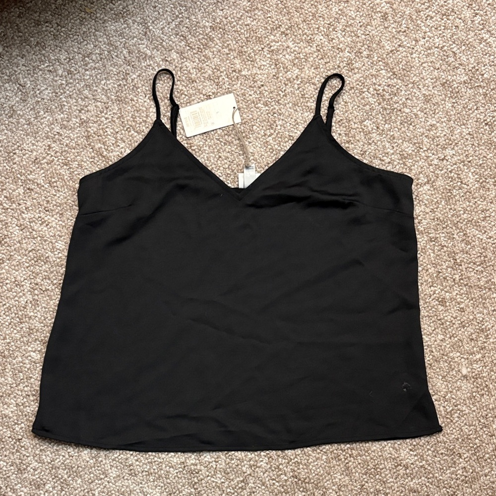 Women's Black V-Neck Camisole Top